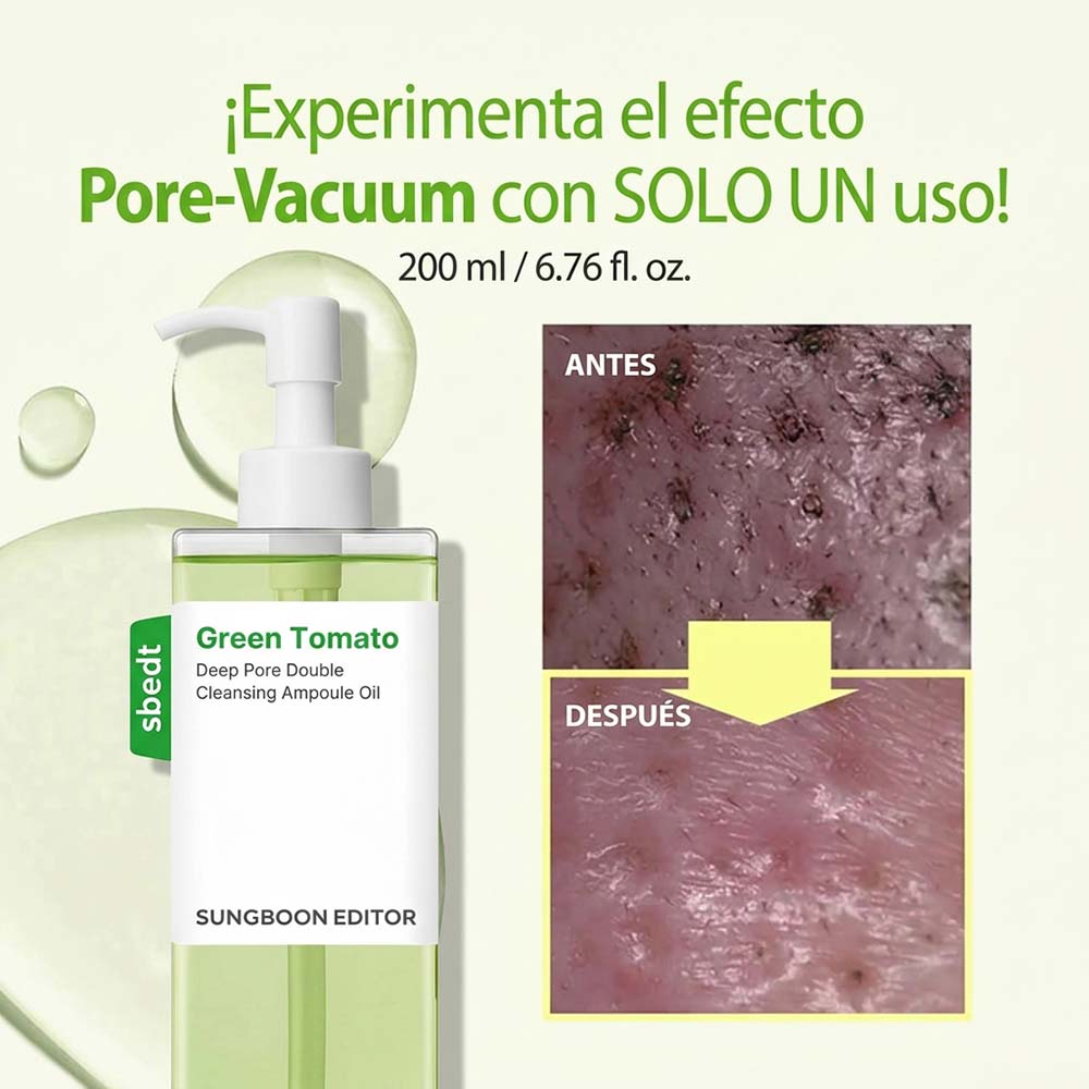 GREEN TOMATO DOUBLE CLEANSING AMPOULE OIL (ACEITE LIMPIADOR FACIAL)